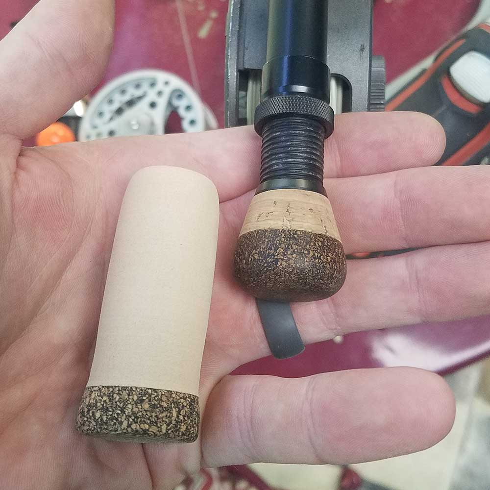 changing reel seat and cork