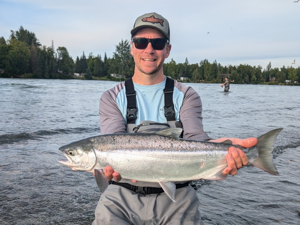 Jason Swingen with Kenai River Sockeye Salmon