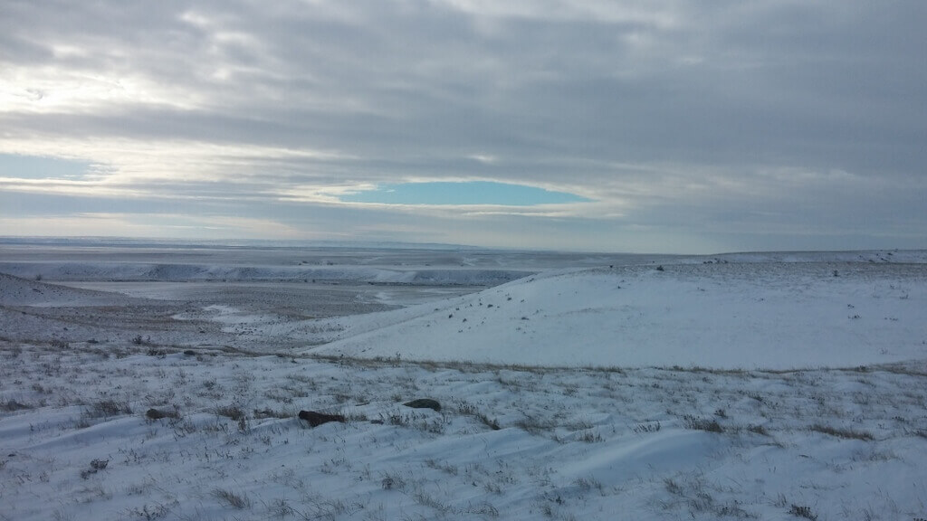 Snowy Montana Prairie