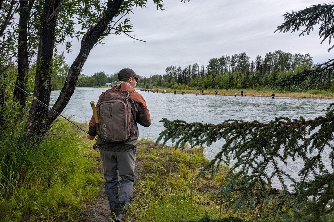 walking down the Kenai River